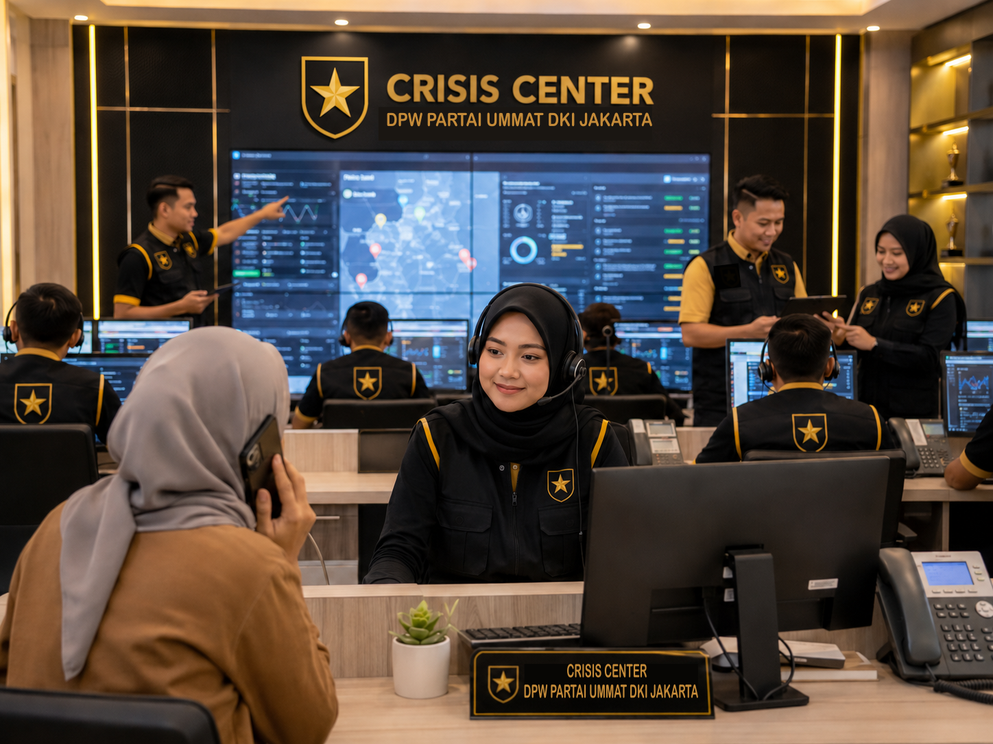 Tim crisis center sedang mengoordinasikan laporan masyarakat